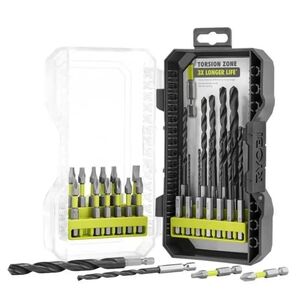 Ryobi 28-piece Black Oxide Impact Drill & Drive Bit Set in Case. Brand New!